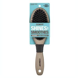 Conair Ceramic Wood Nylon & Boar Bristle Cushion Hair Brush - All Hair